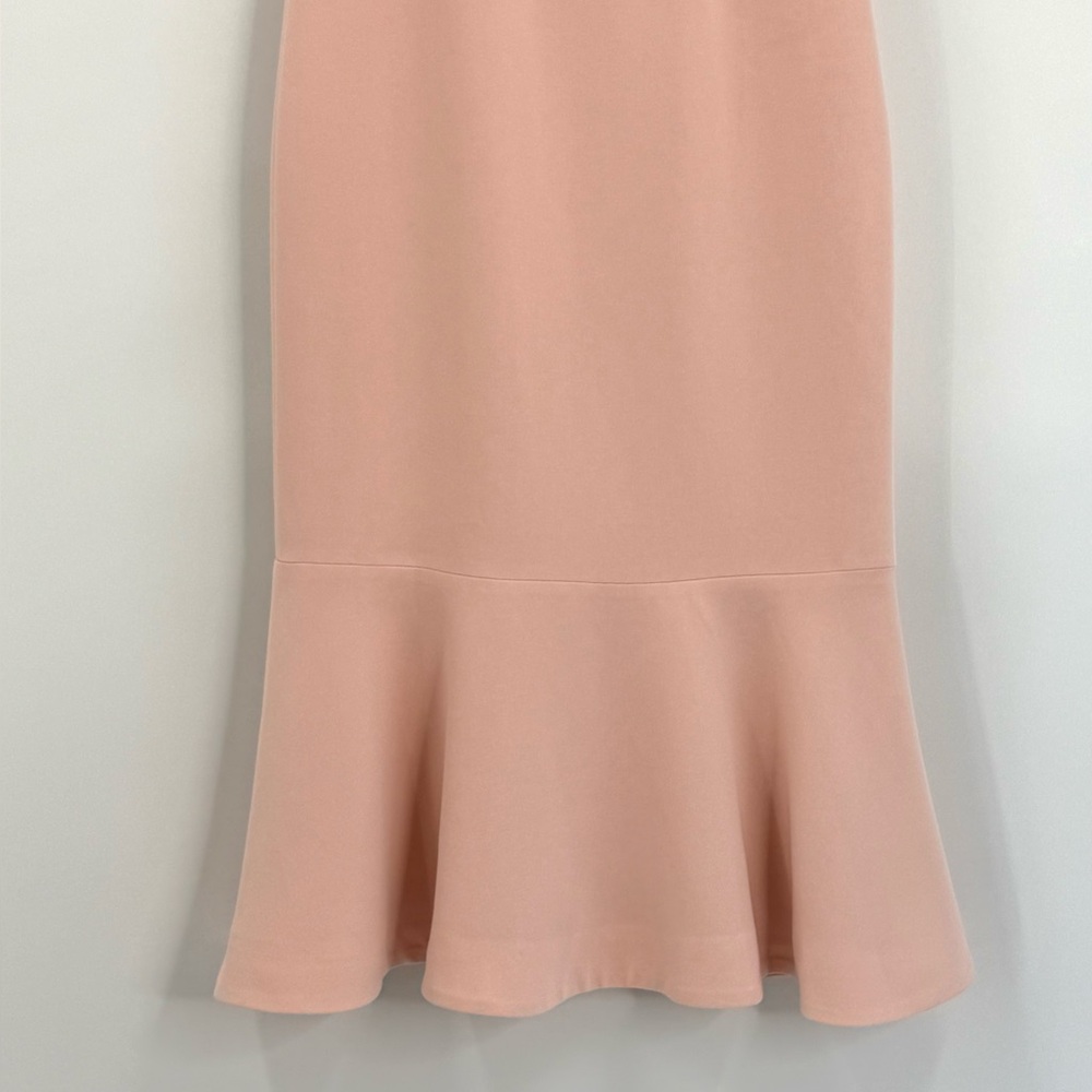 Cinq à Sept Marta Off-the-Shoulder Trumpet Midi Dress, Blush Rose, Size 4 - Picture 6 of 12